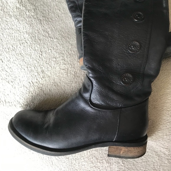 Spring leather biker boot - Picture 2 of 8